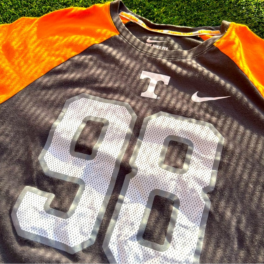 Men's Nike #98 Black Tennessee Volunteers New Day Number T-Shirt